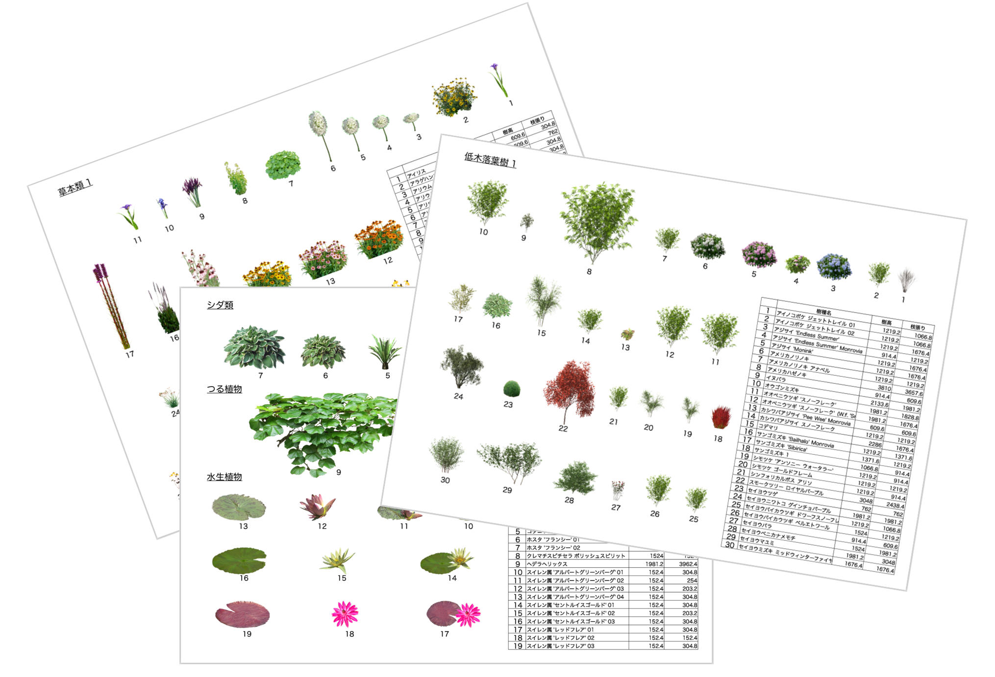植栽ツールの3D表示一覧 – Vectorworks Design Blog